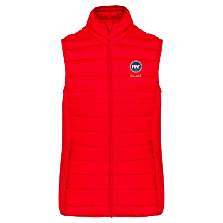 bodywarmer doudoune sans manches femme broderie fiat
