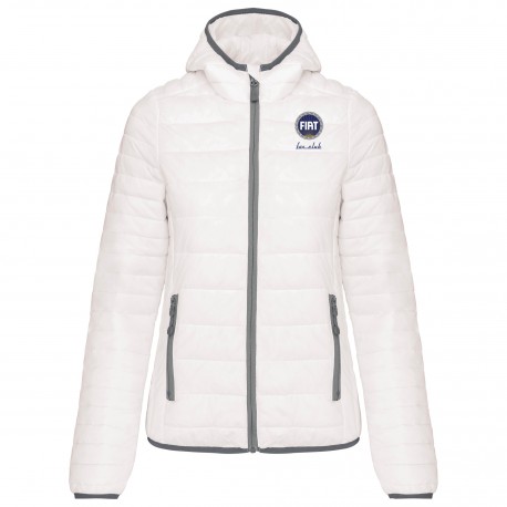 doudoune avec capuche broderie fiat femme