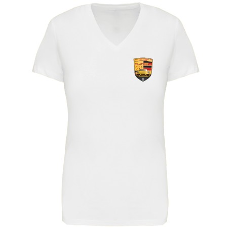 Tee shirt col V Femme Flat 69