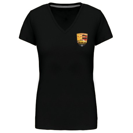 Tee shirt col V Femme Flat 69 – Automobile Club Flat 69