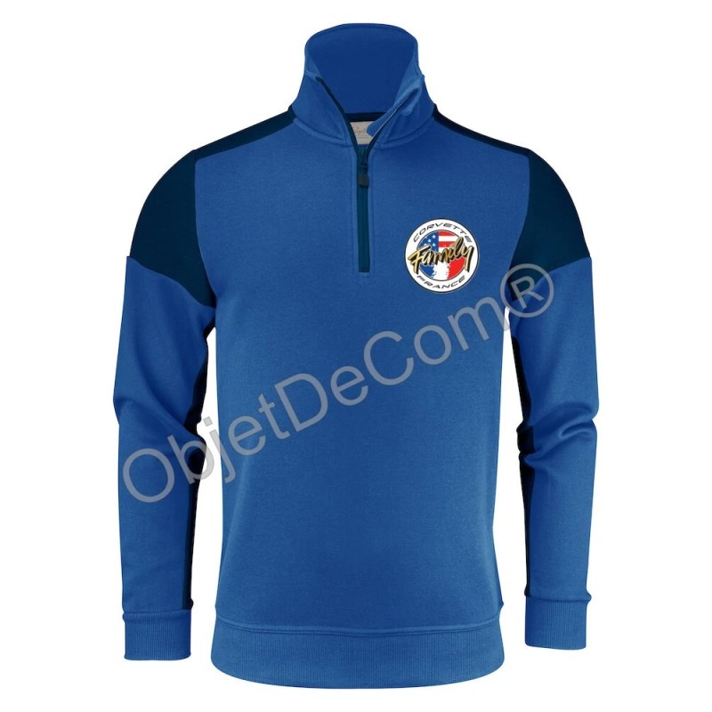 Sweat Bicolore 1/4 zip Corvette – Club Corvette Family