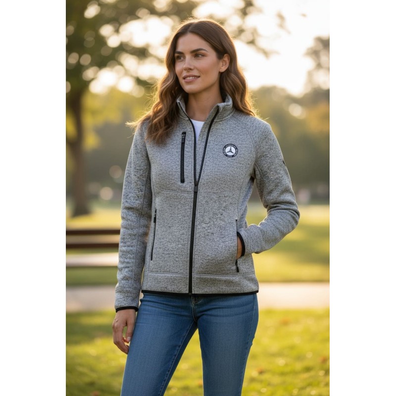 Veste zippée chinée femme Mercedes