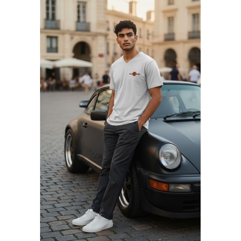 Tee shirt Col V Homme Flat6 Club