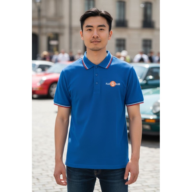 Polo maille piquée Homme Flat6 Club