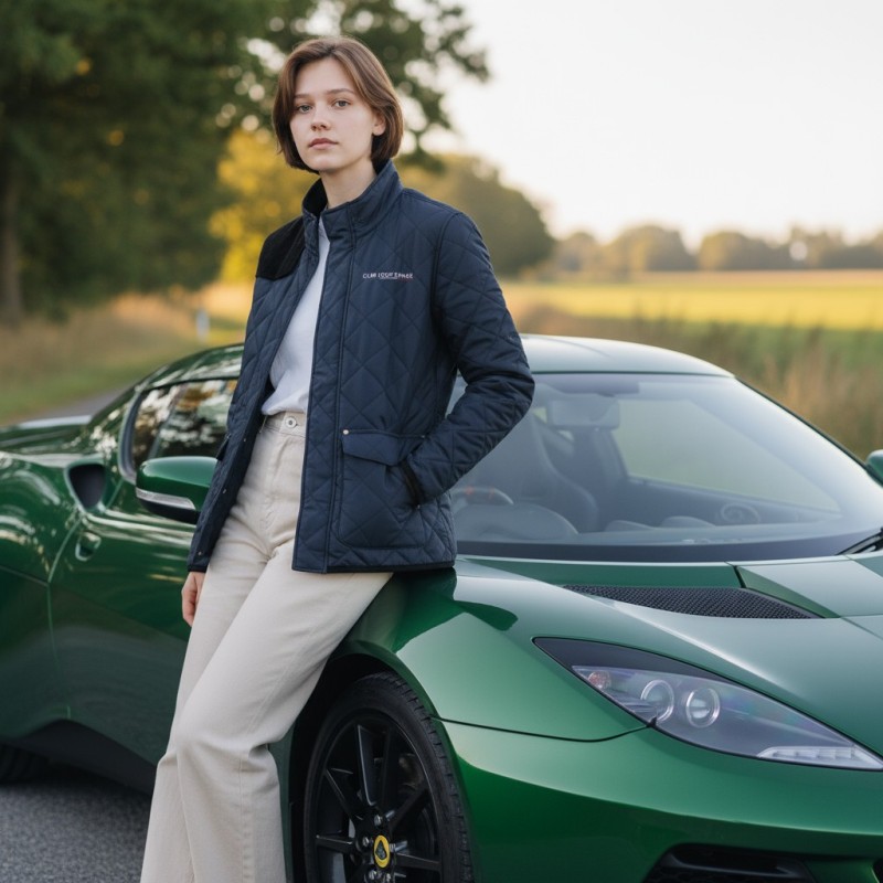 veste matelassée femme personnalisée en broderie lotus